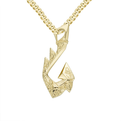 Genuine Gold Hook Pendant-pendant charm-lirysjewelry