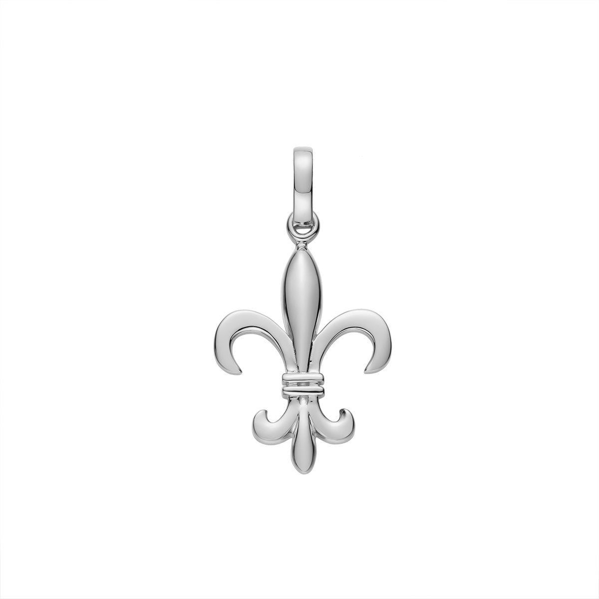 Sterling Silver 925 Fleur-de-Lis Pendant with Diamonds cheapest