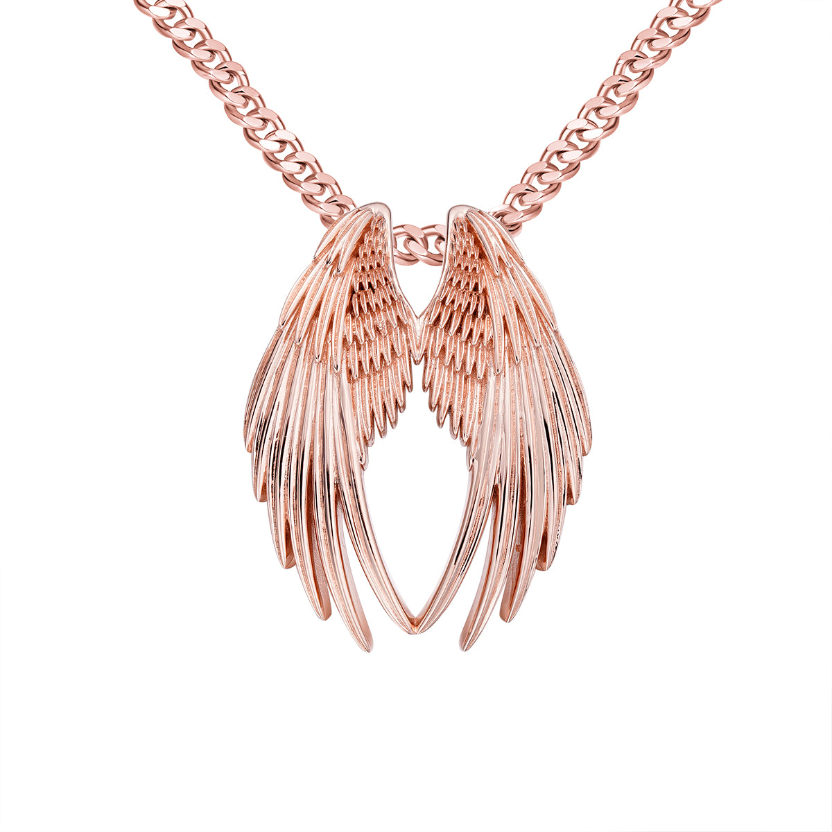 Diamond Angel Wing Pendant Necklace in 14k Solid Gold – Gelin Diamond