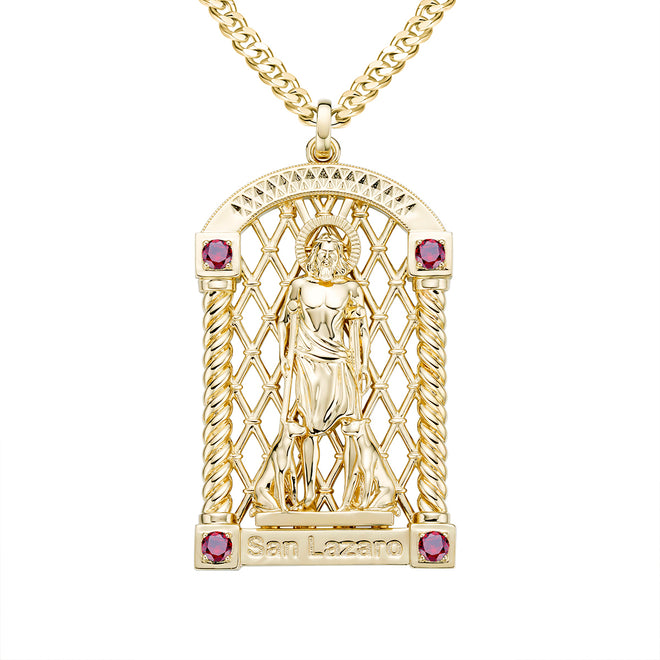 San Lazaro House style Medallion with Mesh Background-pendant charm-lirysjewelry