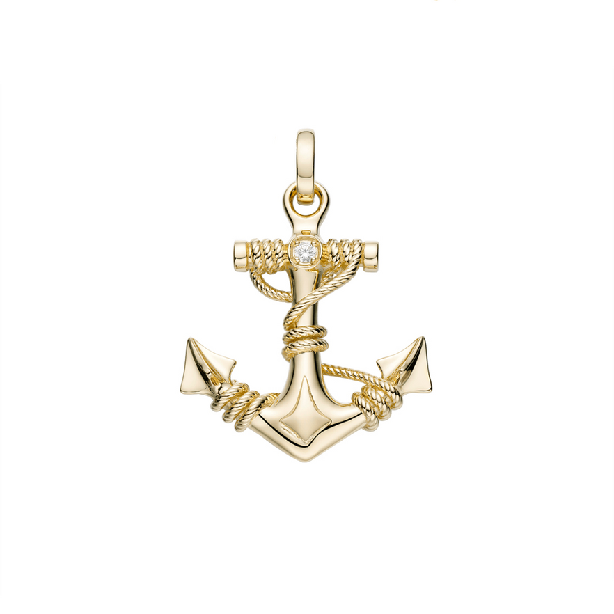 Anchor & rope charm-pendant charm-lirysjewelry