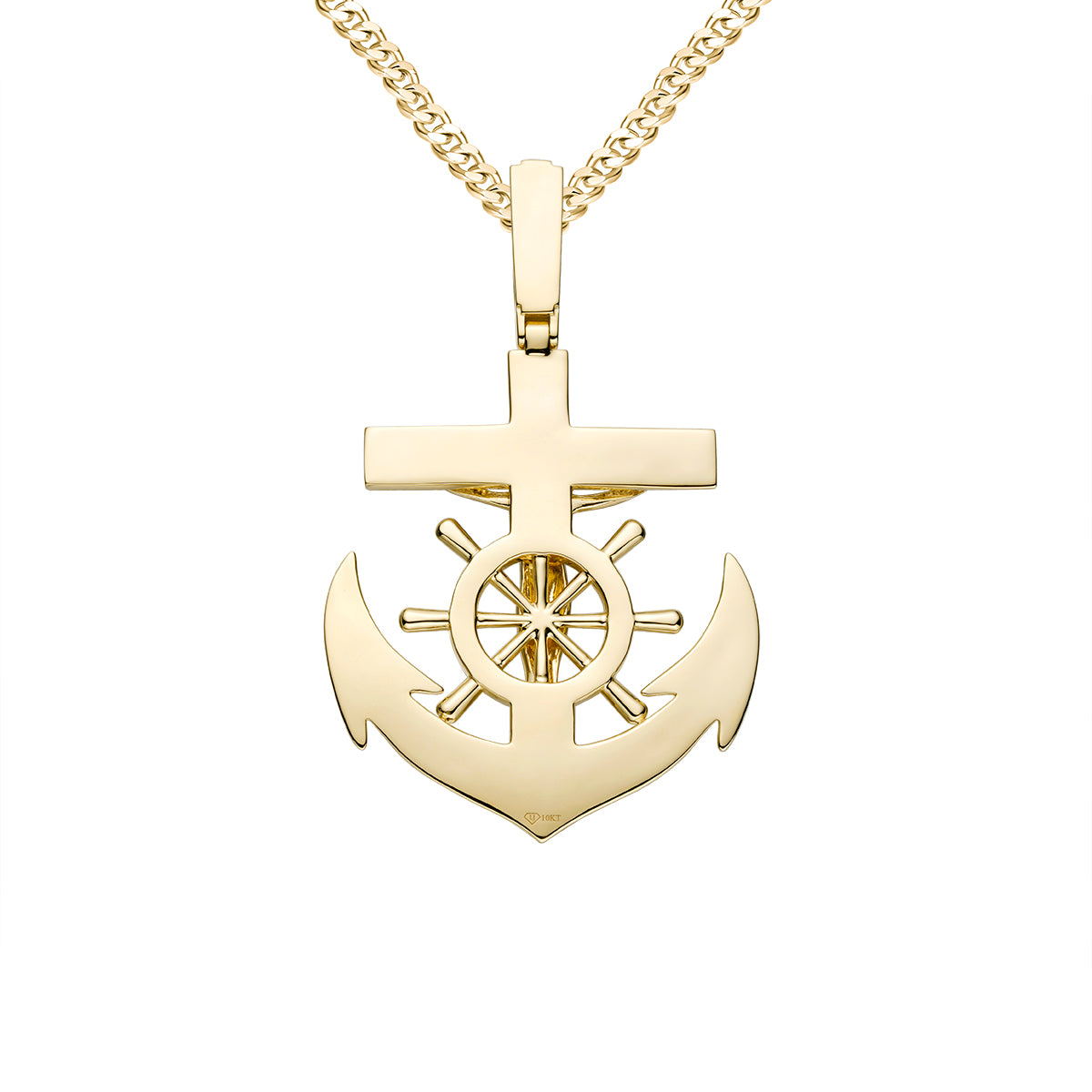 Anchor & Crucifix Pendant | Gold & Silver | Liry's Jewelry