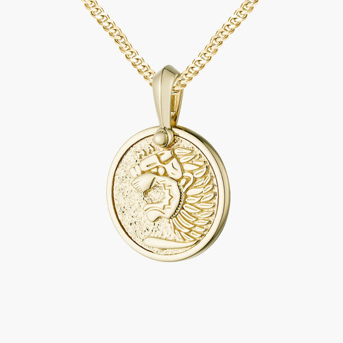 lion head medallion-pendant charm-lirysjewelry