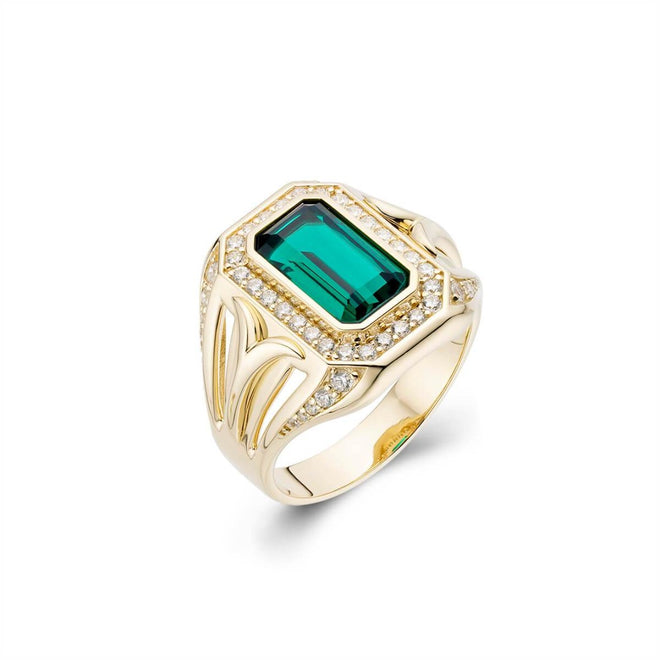 Emerald Cut CZ diamond Ring-ring-lirysjewelry
