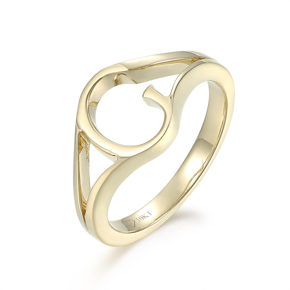 Initial rings gold on sale cheap