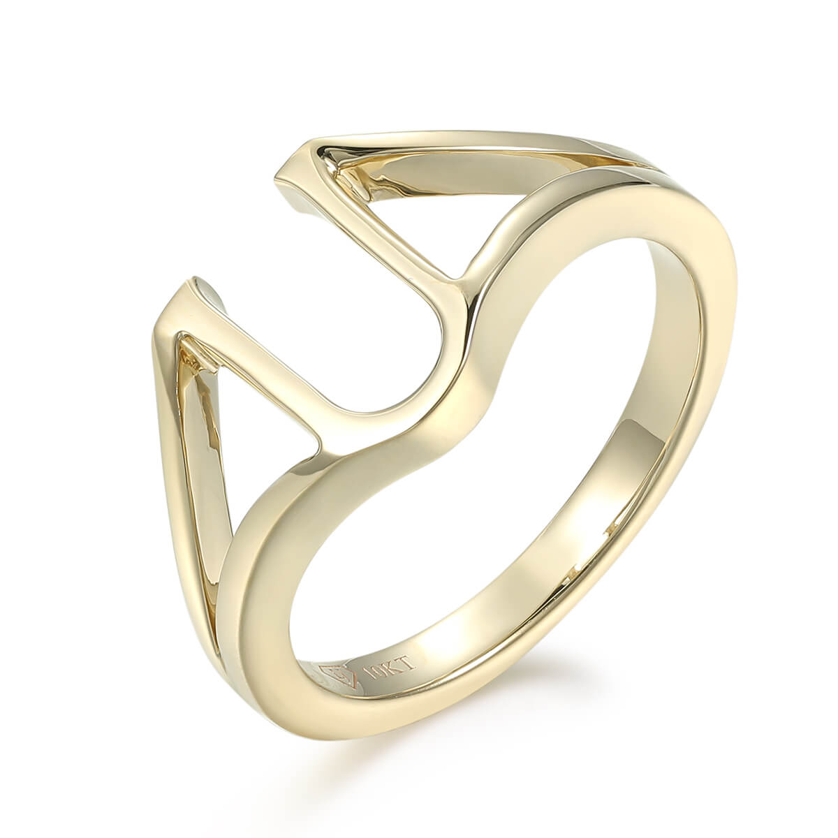 Amazon.com: Sora Tuki S Initial Ring Gold Letter Rings for