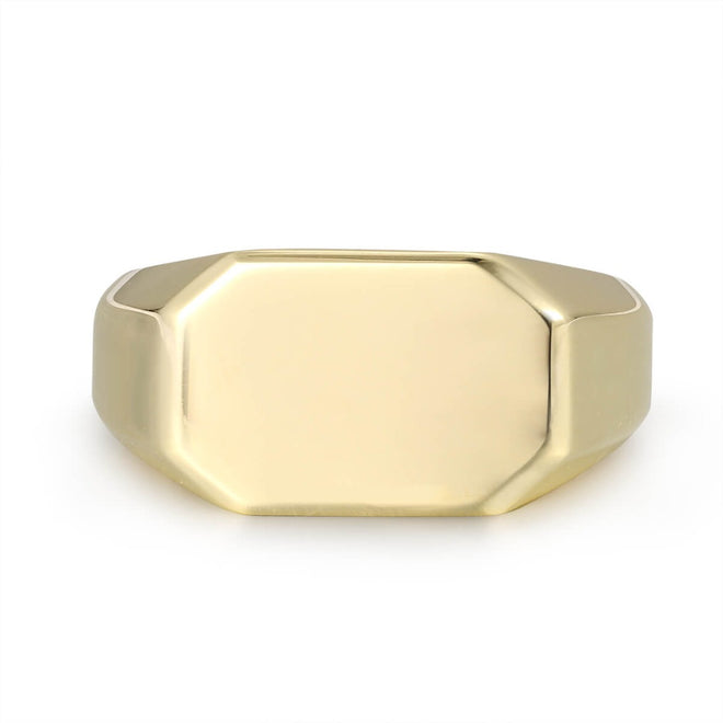 Stretch Octagon Signet Style Ring