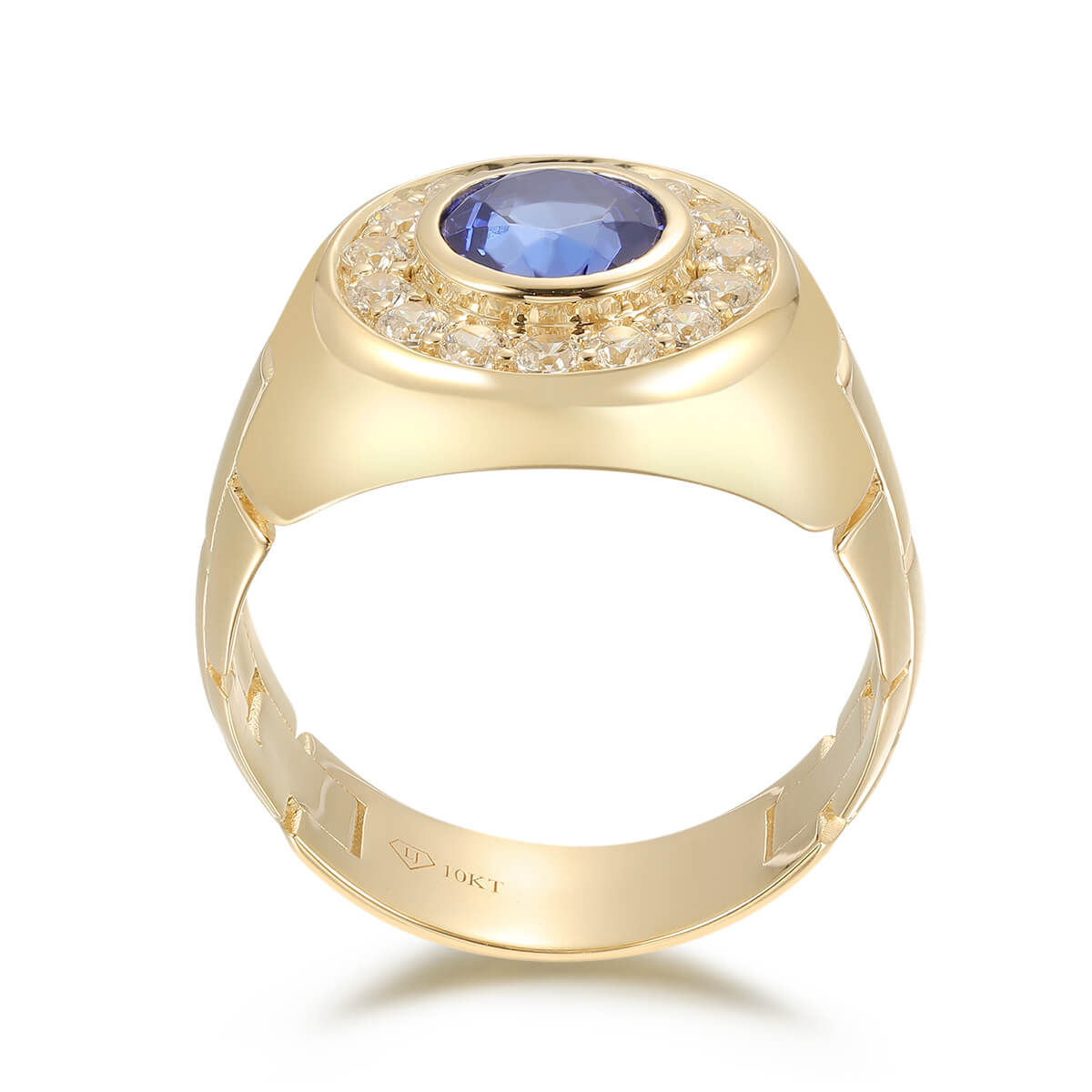 5MM Gypsy Set Single Stone Diamond Mens Wedding Ring in Gold / Platinum  ATZR-0084