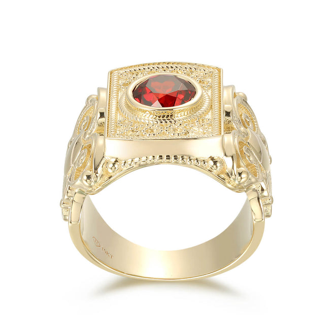 Kings Ring With Round Center Stone
