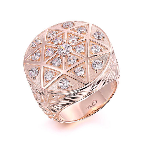 Extra Large Diamond 6 Point Star Ring