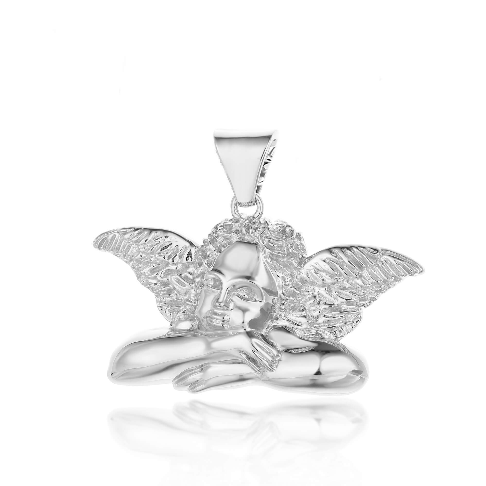 Resting Angel Pendant - 10kt, 14kt, 18kt Gold | Lirys Jewelry