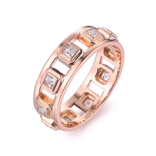 Parallel Rings Diamond Diamond Parallel Ring | 10kt/14kt/18kt Gold | Liry's Jewelry