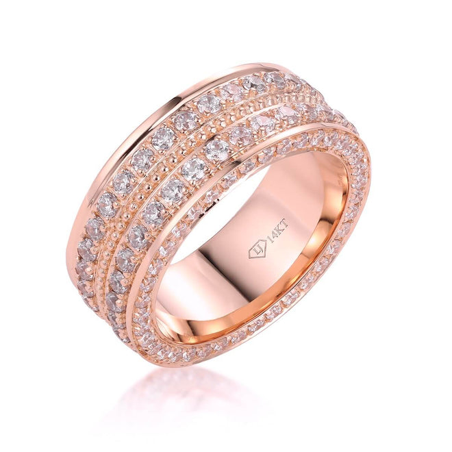 Beaded Diamond Edged Band