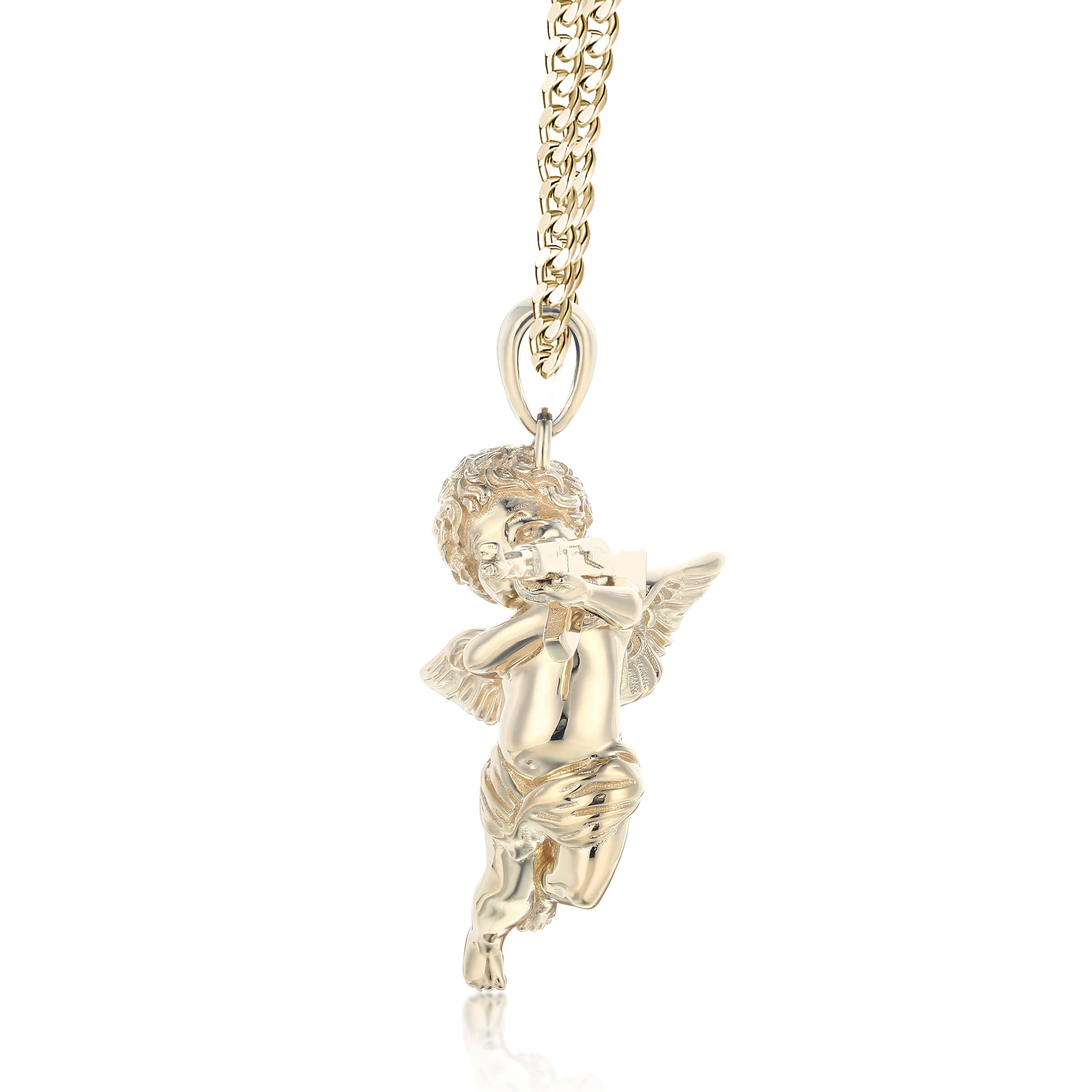 Necklace Set for Men 18k Gold Guardian Angel Pendant Chain Mens Gold Angel  Pendant Chain Set for Man Gold Angel Pendant Man Boyfriend Gift - Etsy