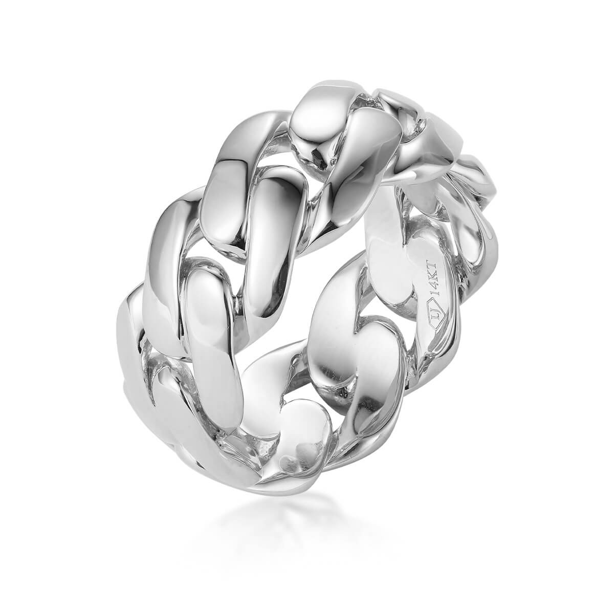 Sterling silver deals cuban link ring