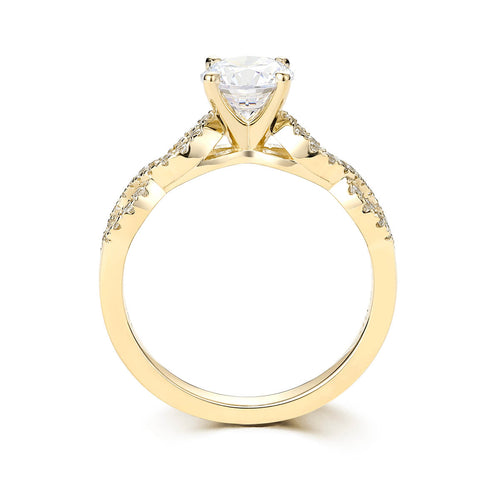 Infinity Twist Diamond Engagement Ring