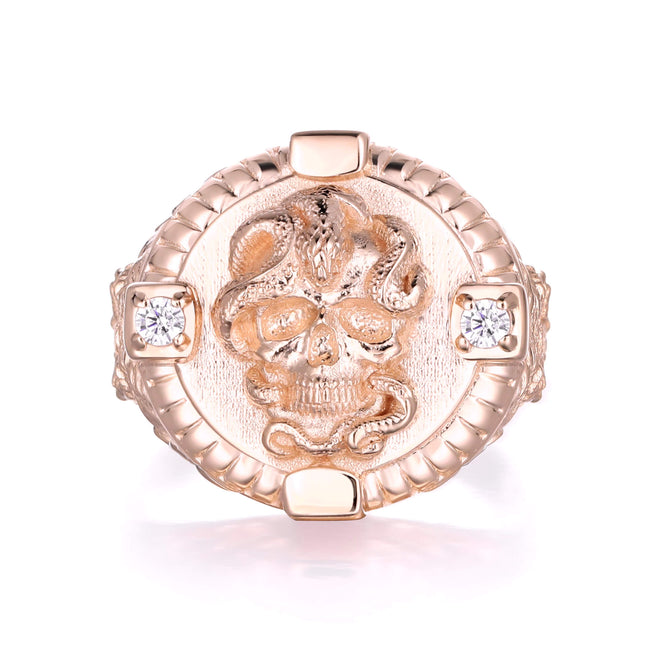 Serpent Skull Signet Ring