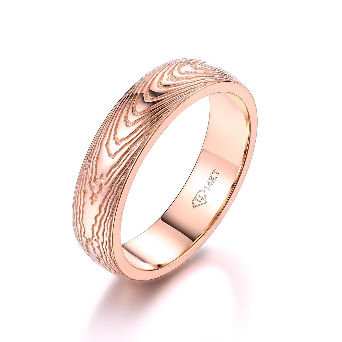 Wood Grain Ring | 10kt/14kt/18kt Gold | Liry's Jewelry