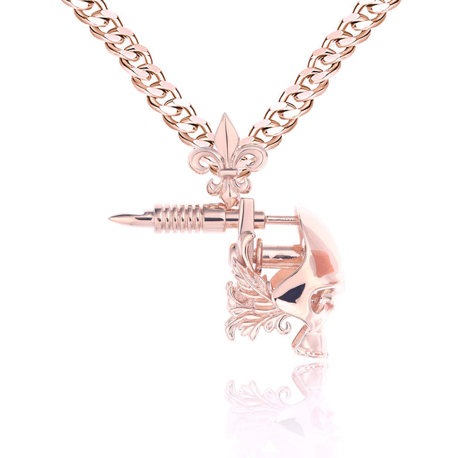 Skull Tattoo Gun Pendant