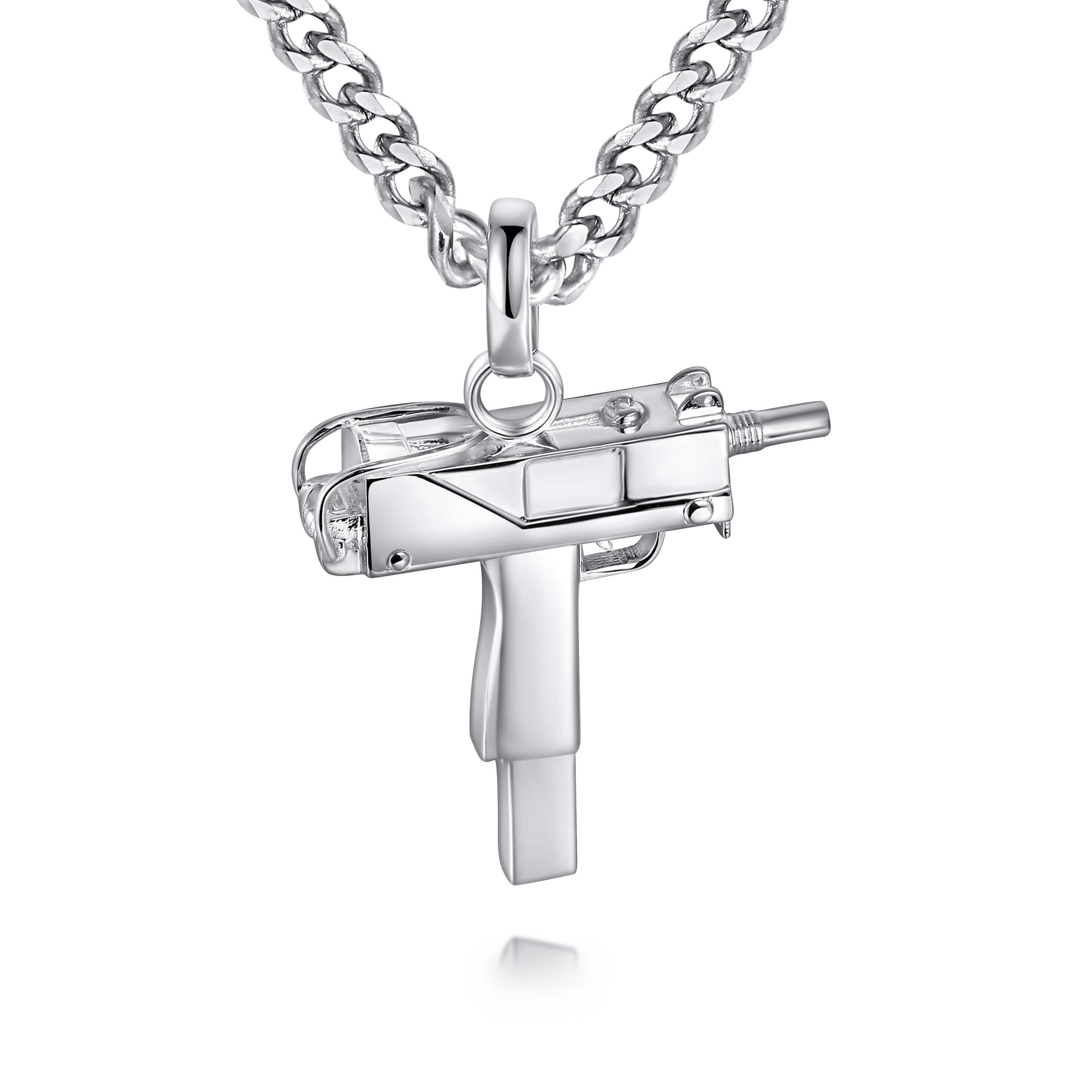 Supreme gun necklace on sale price