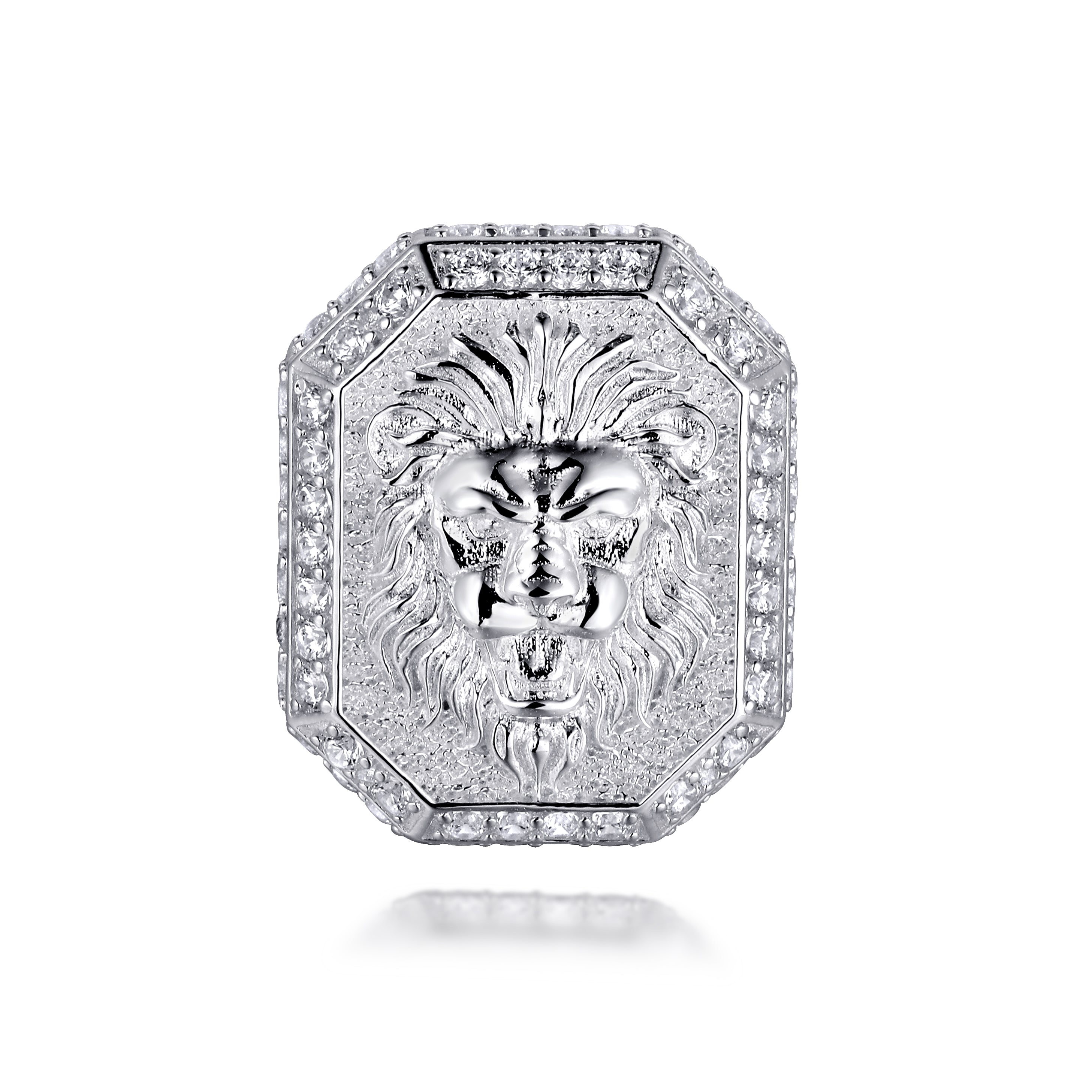 White gold clearance lion ring