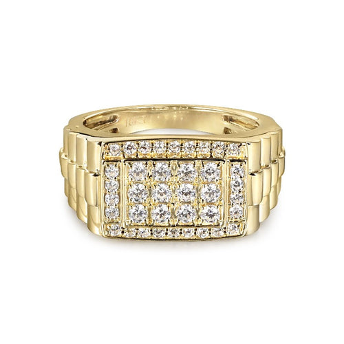 Rectangular diamond cluster ring-ring-lirysjewelry