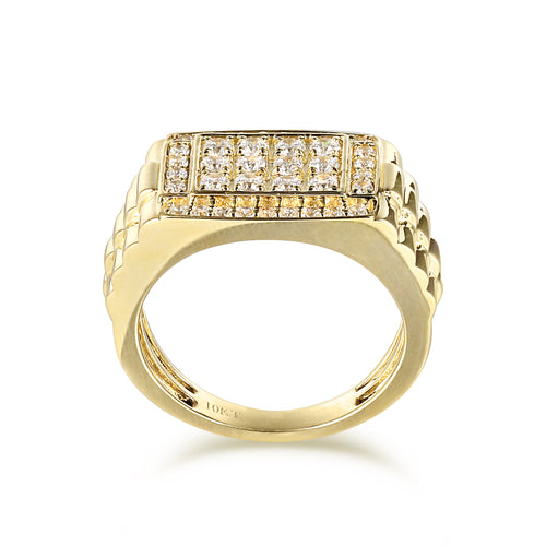 Rectangular diamond cluster ring-ring-lirysjewelry