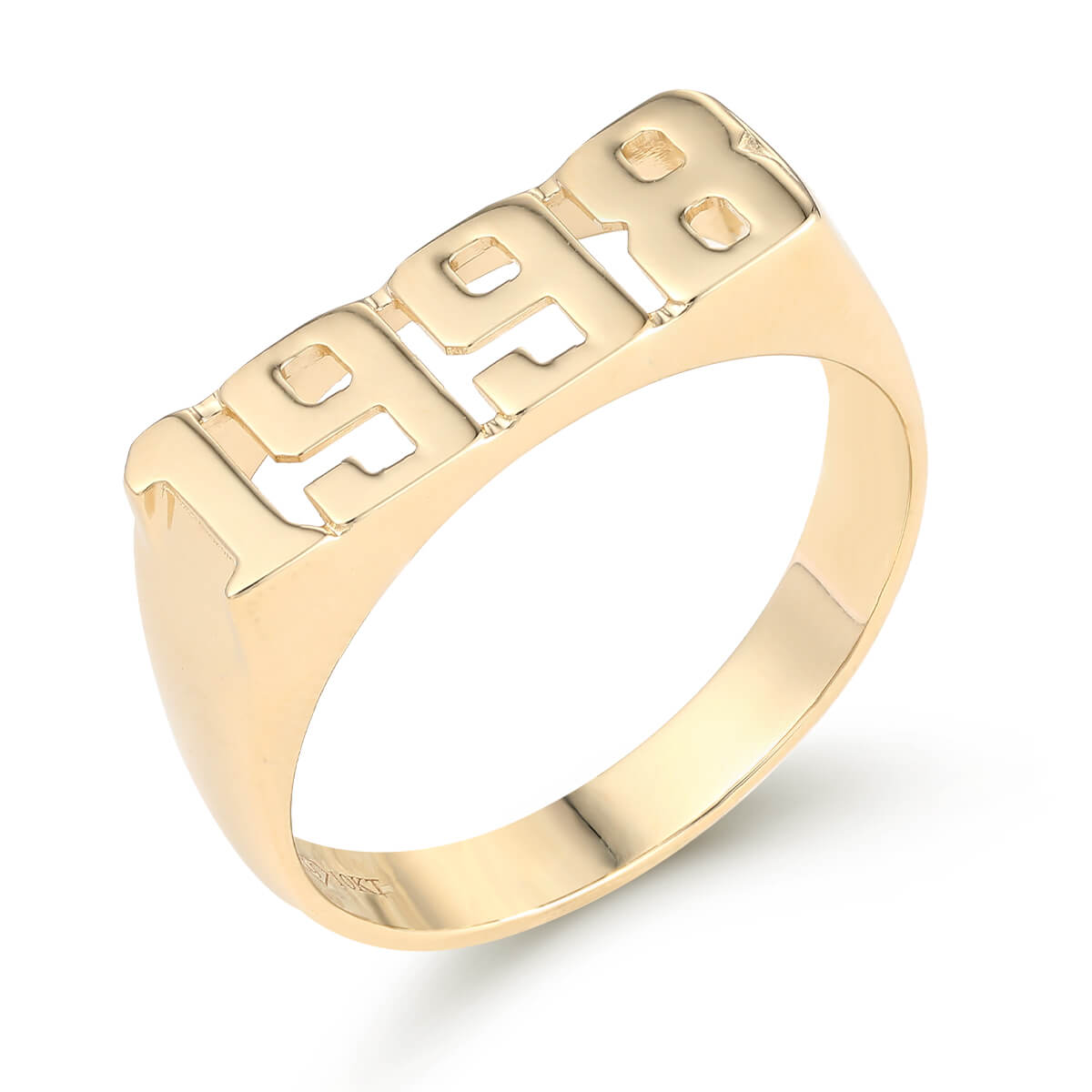 Year ring sale gold price