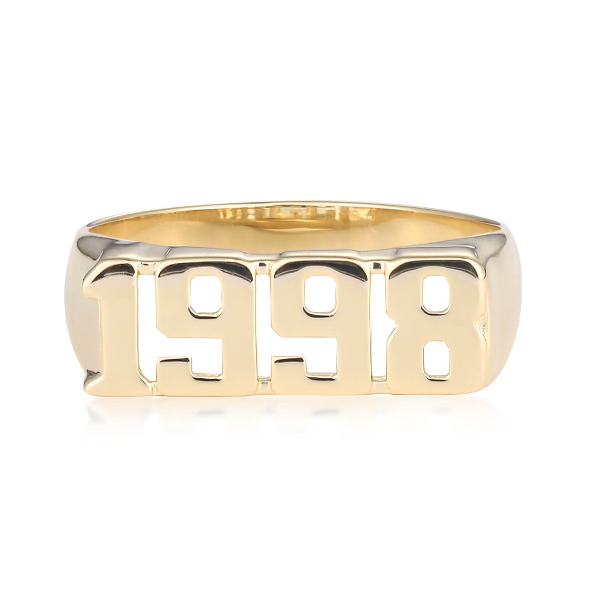 Gold Year Ring, Date Ring, CZ Gemstone Ring, Birthday Ring , Personalized  Date Ring , Personalized Gifts, Unisex Ring, Silver Custom Ring - Etsy