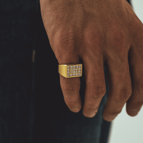 Genuine Diamond Signet Style ring