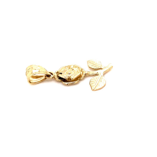 14k solid gold flower charm 1.0g-pendant charm-lirysjewelry