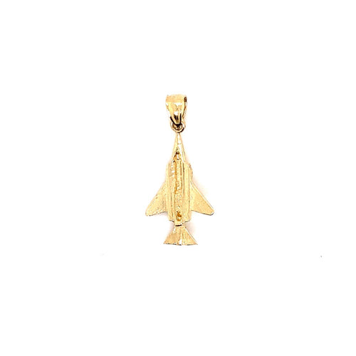 14k solid gold plane 2.2g-pendant charm-lirysjewelry