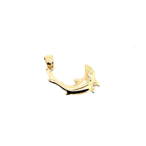 14k real gold shark 1.8g-pendant charm-lirysjewelry