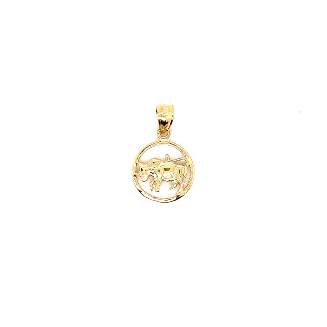 14k solid gold Taurus 1.4g-pendant charm-lirysjewelry
