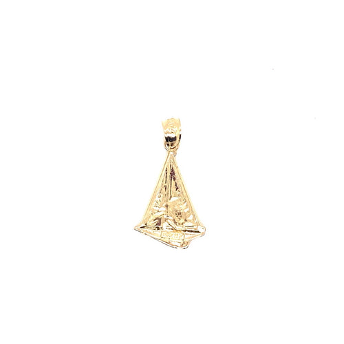 14k real gold sailing boat 1.8g-pendant charm-lirysjewelry