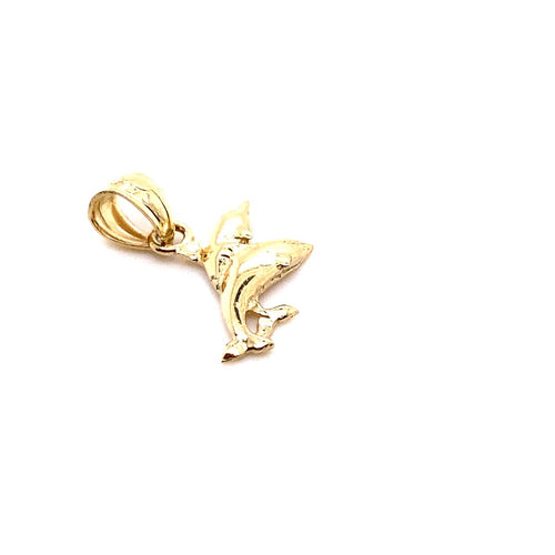 14k solid gold dolphins 0.8g-pendant charm-lirysjewelry