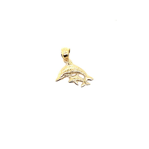 14k real gold dolphins 1.8g-pendant charm-lirysjewelry