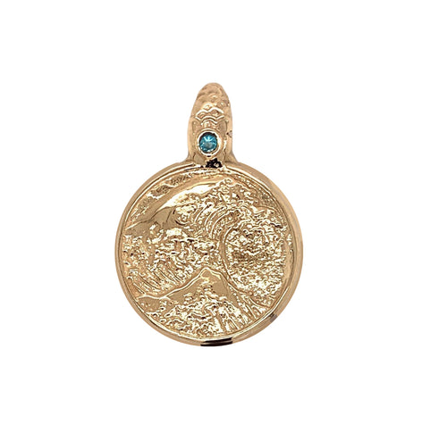 Wave and fish pendant-pendant charm-lirysjewelry