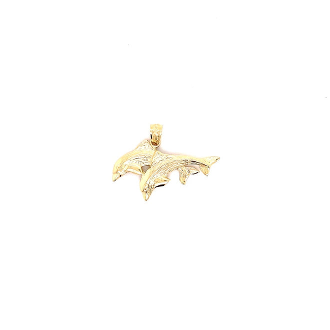 14k real gold dolphin charm 2.7g-pendant charm-lirysjewelry