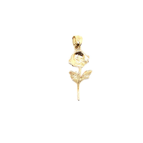 14k solid gold flower 1.3g-pendant charm-lirysjewelry