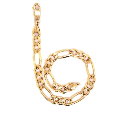 Solid Genuine Gold Figaro Link bracelets-lirysjewelry