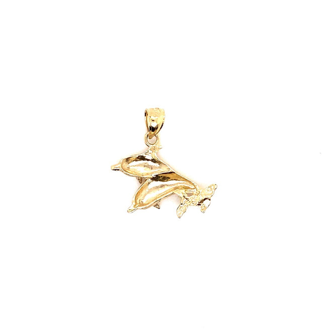 14k solid gold dolphins 1.8g-pendant charm-lirysjewelry