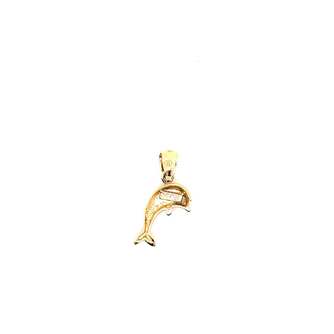14k real gold dolphin charm 1.2g-pendant charm-lirysjewelry