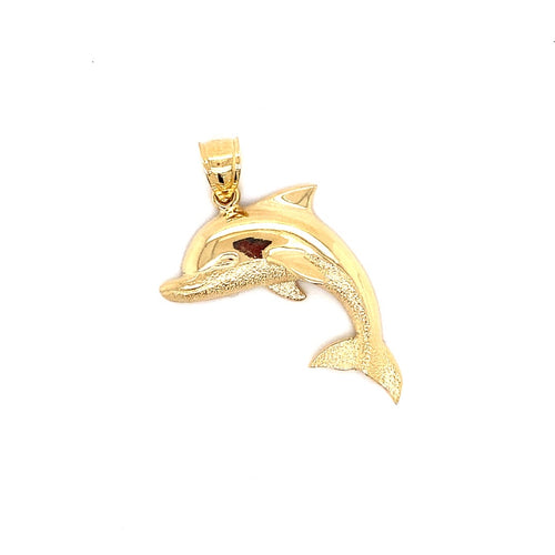14k genuine gold dolphin 3.8g-pendant charm-lirysjewelry