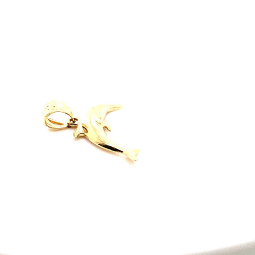 14k genuine gold dolphin 1.2g-pendant charm-lirysjewelry