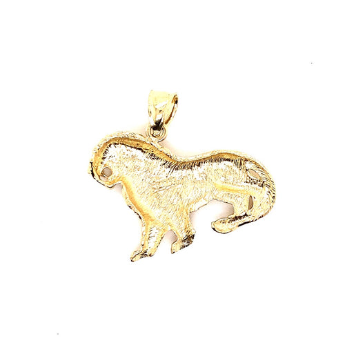 14k genuine gold lion charm 7.5g-pendant charm-lirysjewelry