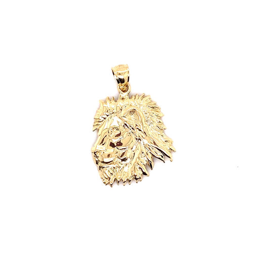 14K real gold lion 5.2g-pendant charm-lirysjewelry