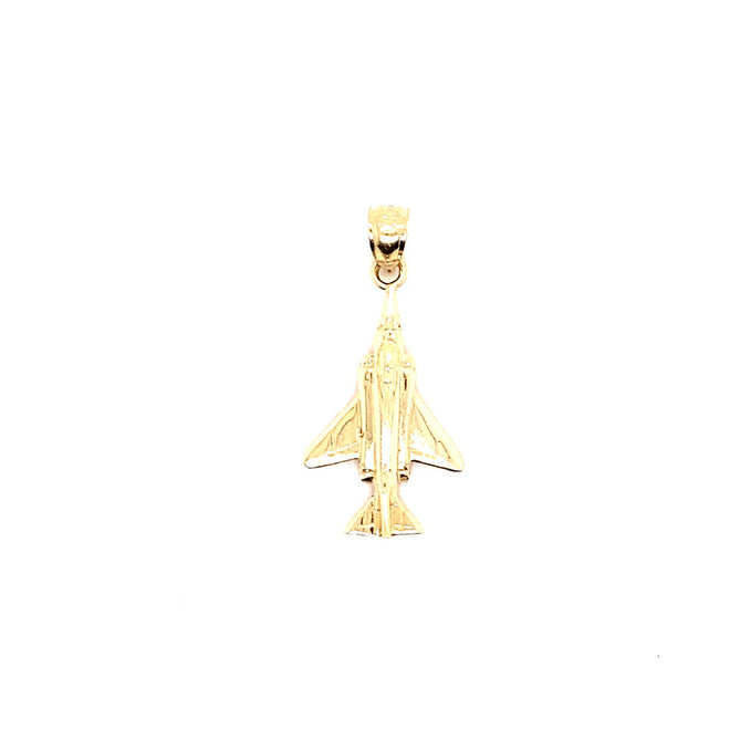 14k solid gold plane 2.2g-pendant charm-lirysjewelry