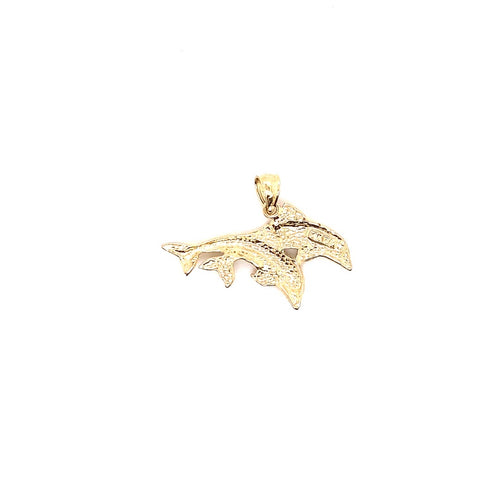 14k real gold dolphin charm 2.7g-pendant charm-lirysjewelry