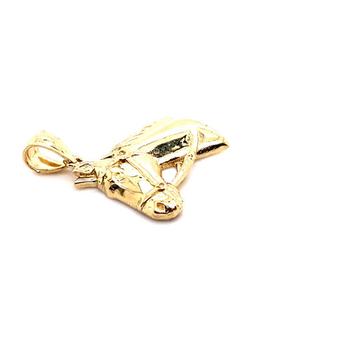 14k solid gold horse head 2.6g-pendant charm-lirysjewelry